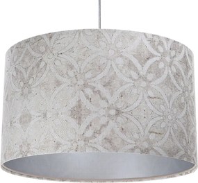 Szaro srebrna lampa wisząca z ozdobnym abażurem 17X S363 M7-B48