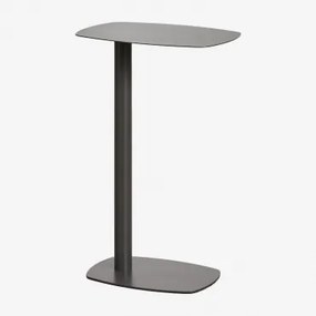 Mesa Pomocnicza Prostokątna 40x25 Cm Z Metalu Odelia Szary Granit & ↑65 Cm - Sklum