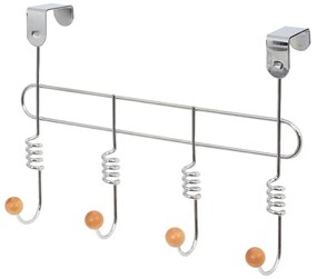Metalowy wieszak na drzwi w kolorze srebra 33 cm Spirale – Compactor
