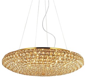 Ideal Lux - LED Żyrandol kryształowy na lince KING 12xG9/3W/230V śr. 65 cm złoty