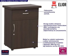 Klasyczny kontenerek biurowy na kluczyk wenge - Pareno