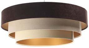 Okrągła welurowa lampa wisząca z abażurem - S444 T5-M31