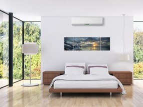 Obraz morza o zachodzie słońca (170x50 cm)