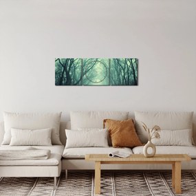 Obraz - Droga z aleją drzew (z zegarem) (90x30 cm)