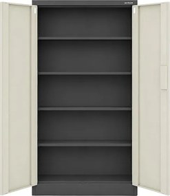 Biurowa szafa metalowa z zamkiem na szyfr antracytowa / dąb sonoma: Eco Design DANIEL, 900 x 1850 x 400 mm