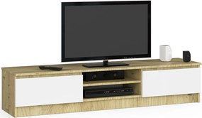 Szafka pod telewizor dąb artisan + biały T6-B06