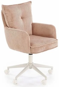 Różowy nowoczesny fotel obrotowy - Oniko