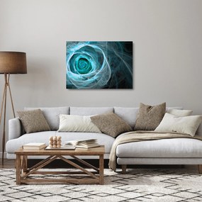 Obraz na szkle - Abstrakcyjny różowy niebieski z czarnym tłem (70x50 cm)
