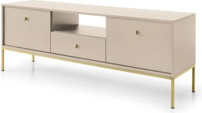 Szafka RTV stojąca MONDO 153,4 cm do Salonu pod Telewizor 1 Szuflada - Odcienie beżu