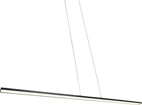 Nowoczesna lampa wisząca czarna 150 cm z LED - Banda