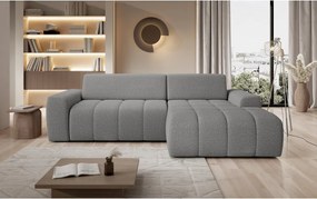 Narożnik SAVIO Prawostronny z Elektryczną Regulacją wolnostojący tkanina KANSAS 14 Jasny Szary WERSAL