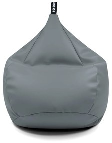 Beżowy worek do siedzenia z imitacji skóry Drop L – So Soft?