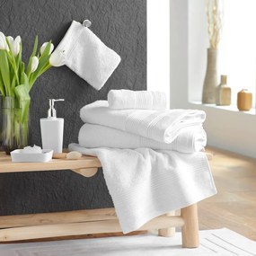 Biały bawełniany ręcznik frotte 30x50 cm Tendresse – douceur d'intérieur
