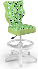 Krzesło dziecięce z wzorami i podnóżkiem Petit White rozmiar 3 (119-142 cm)