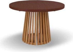 Stół rozkładany LAMELLI Brązowy do Salonu Jadalni 110-210 x 110 x 76 cm, Okrągły