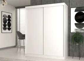 Garderoba biała z przesuwnymi drzwiami 160 cm C6-M60