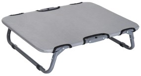 PawHut Leżanka dla psa Składane legowisko Łóżko dla kota Miejsce do spania Szare 59x46x15cm | Aosom PL