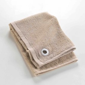 Beżowy bawełniany ręcznik frotte 50x50 cm Cuistot – douceur d'intérieur