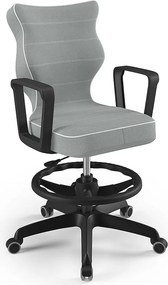 Młodzieżowe krzesło do biurka Norm Black rozmiar 5 (146-176,5 cm) z podnóżkiem