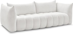 Biała sofa z materiału bouclé 286 cm Azra – Bobochic Paris