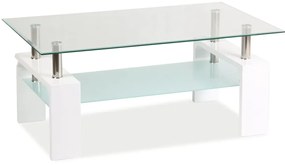 ŁAWA LISA BASIC II TRANSP./BIAŁY LAKIER 100x60x55 SIGNAL