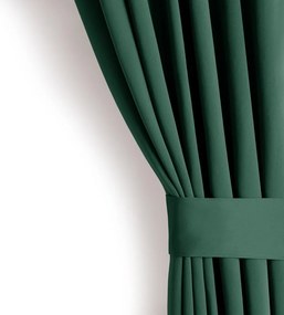 Ciemnozielona zaciemniająca zasłona termiczna 140x245 cm Pleat – Restilo