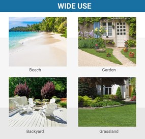 Outsunny Namiot plażowy Pop-up, rama z włókna szklanego, 4 kieszenie, okna z siatki, elastyczny, Niebieski