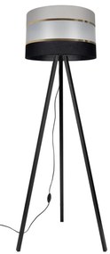 Lampa stojąca CORAL 1xE27/60W/230V wenge/czarny/szary/złoty