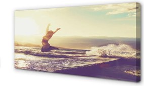 Fotoobraz na płótnie Kobieta nad Jeziorem