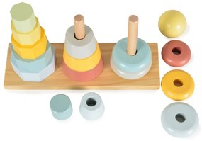 Tooky toy trzy wieże układanka w stosy sorter montessori