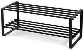 Czarna metalowa szafka na buty 70x29x27 cm Rex – Spinder Design
