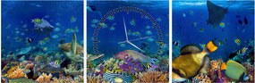 Obraz - Ocean (z zegarem) (90x30 cm)