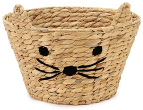 Dziecięcy kosz na zabawki z hiacyntu wodnego w naturalnym kolorze ø 35x26 cm Cat – Compactor
