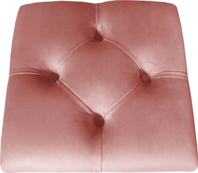 Pufa CHESTERFIELD tkanina Welur loft ławka podnóżek metal : Kolor Stelaża - Czarny , Kolor tkaniny - VELVET - MG58, Typ tkaniny - Velvet