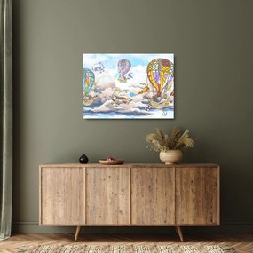 Obraz na szkle - Wyprawa w chmurach (70x50 cm)