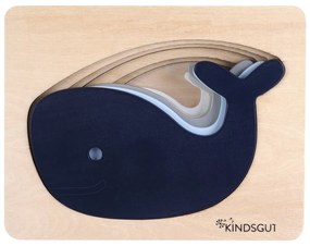 Drewniane puzzle Whale – Kindsgut