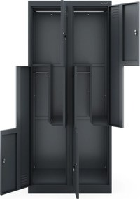 Szafa socjalna czterokomorowa Julia 80x45x185 cm antracyt