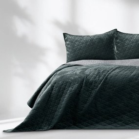 Ciemnoszara narzuta pikowana z aksamitu 170x270 cm Laila – AmeliaHome