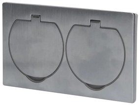 Solight 5B321 - Wbudowane podwójne gniazdo podłogowe IP55