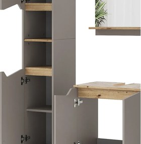 Zestaw mebli łazienkowych szary 60x35x57 marelle