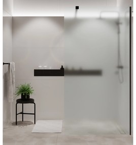 Ścianka prysznicowa Walk-in satynowa matowa prostokątna 8 mm MOLIS Satin Classic MASSI | rożne rozmiary : Kolor profili kabiny - złoty szczotkowany, Szerokość ścianki - 110 cm , Typ montażu - WALK in FIX (Do ściany)