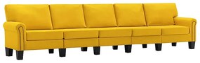 5-osobowa żółta sofa dekoracyjna - Dionas 5X