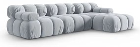 Jasnoniebieska aksamitna sofa 285 cm Bellis – Micadoni Home