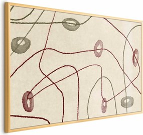 Plakat Kształty 60x40 cm z ramą złotą bez marginesu ARTGEIST B