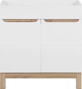 Stojąca szafka pod umywalkę wpuszczaną 80 cm, Bali 821, biała