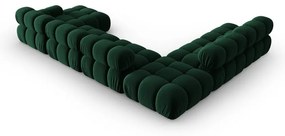 Zielona aksamitna sofa 379 cm Bellis – Micadoni Home