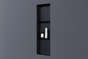 Półka wnękowa ścienna ze stali nierdzewnej NT309010XBezramkowy ze schowkiem - 30 x 90 x 10 cm