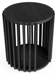 Czarny stolik Woodman Drum, ø 53 cm