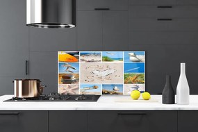 Panel Szklany Mewy Nad Brzegiem Oceanu