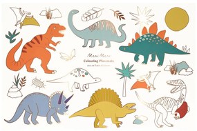 Papierowe maty stołowe zestaw 8 szt. 28x42.5 cm Dinosaurs – Meri Meri